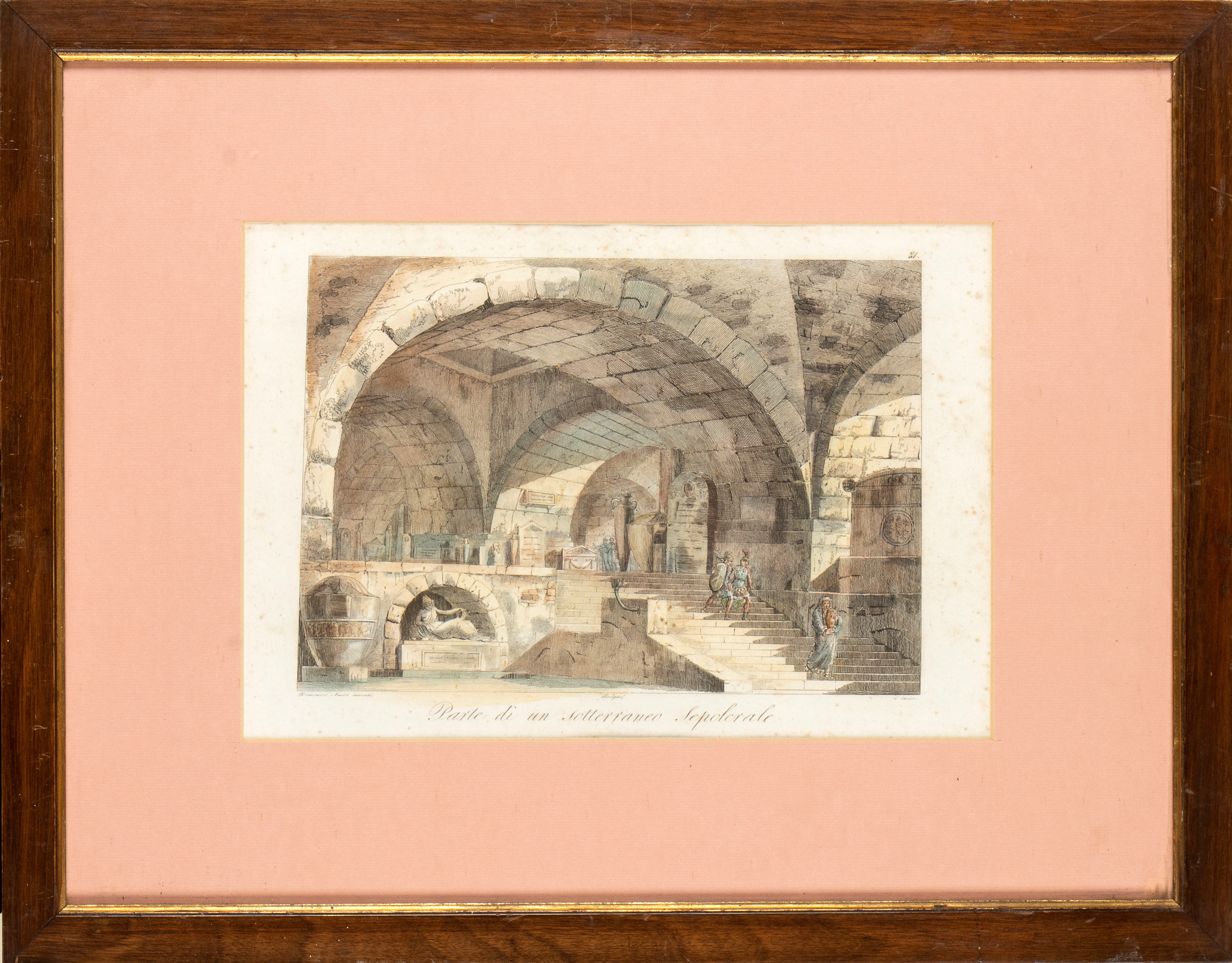 Lotto di due incisioni con soggetti romani