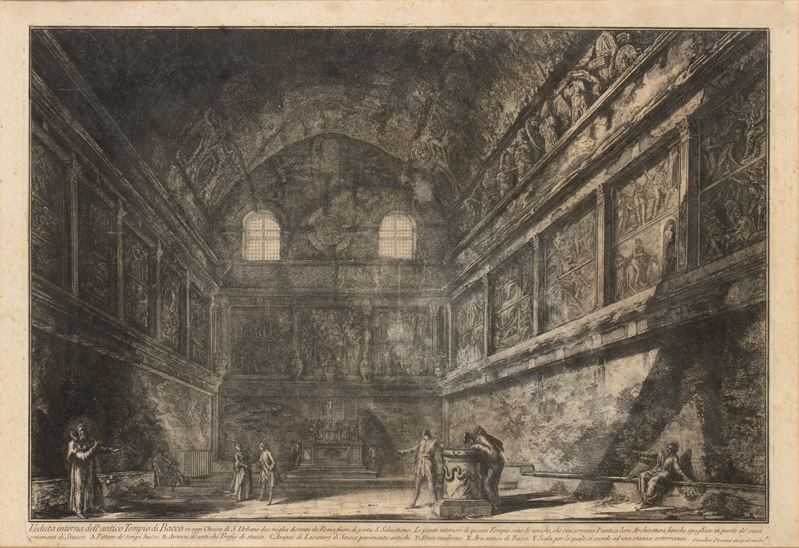 Giovanni Battista Piranesi - Veduta Interna Dell'antico Tempio di Bacco in Oggi Chiesa di S. Urba...
