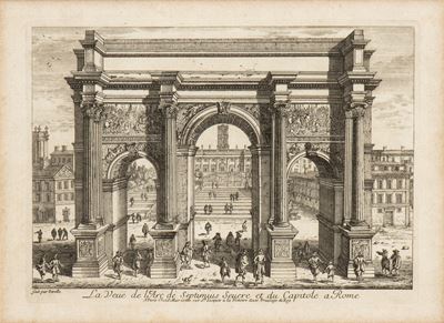 La Vue De L'arc De Septimius Severe Et Du Capitole a Rome