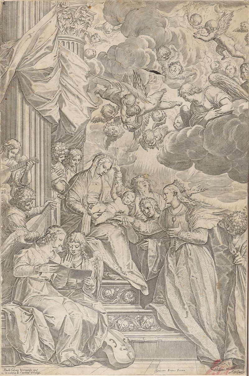 Agostino Carracci - Il Matrimonio Mistico di Santa Caterina