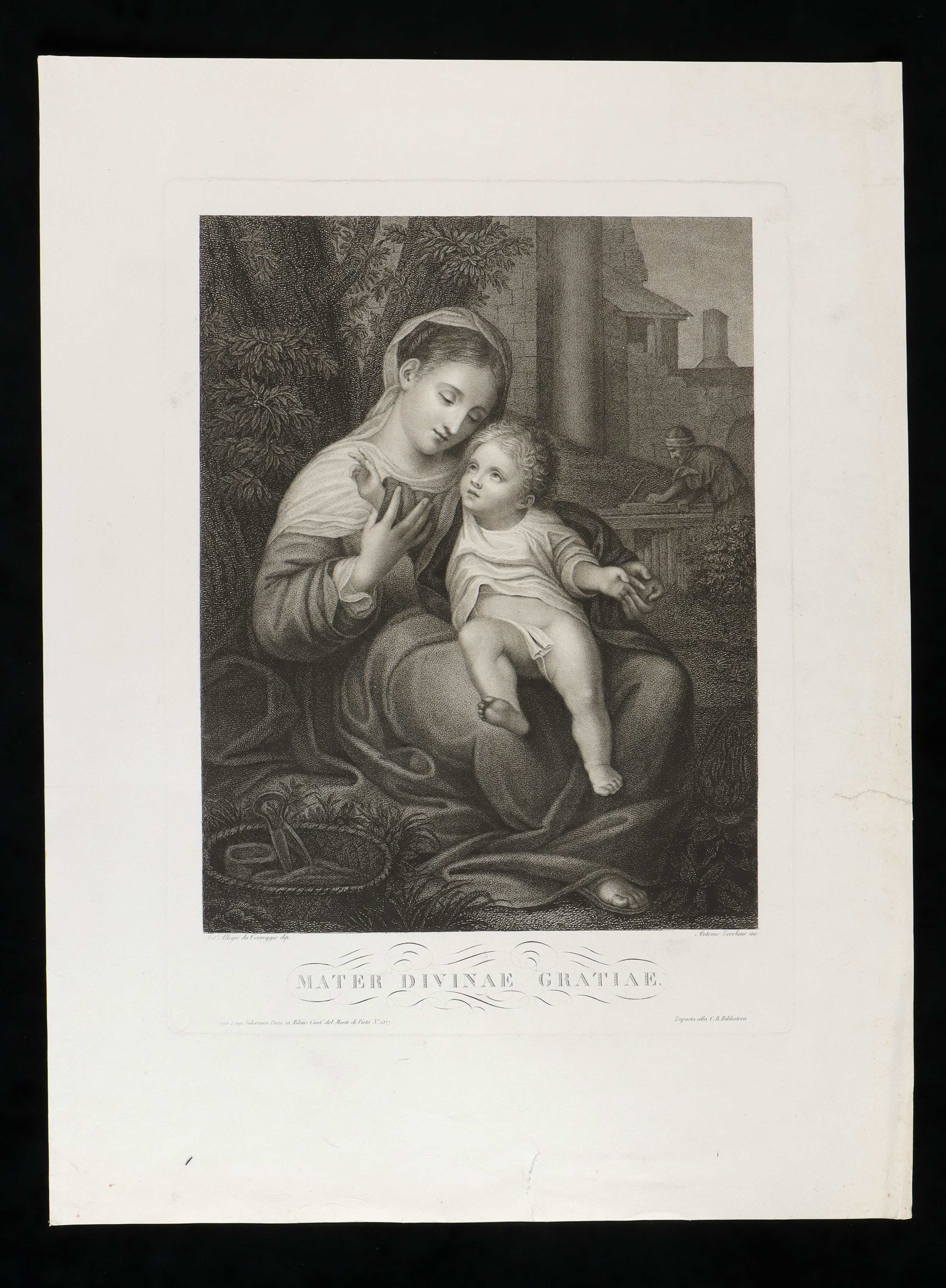 Lotto di 3 Incisioni da Correggio, Raffaello e Tiziano