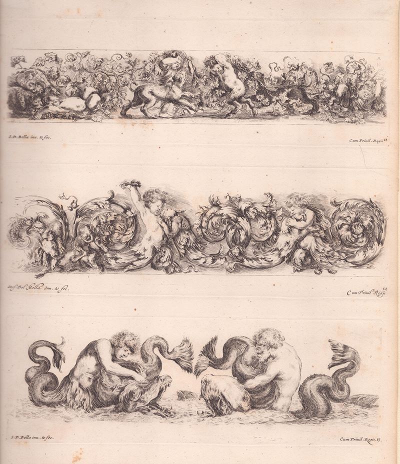 Stefano della Bella - Lotto di 13 Acqueforti