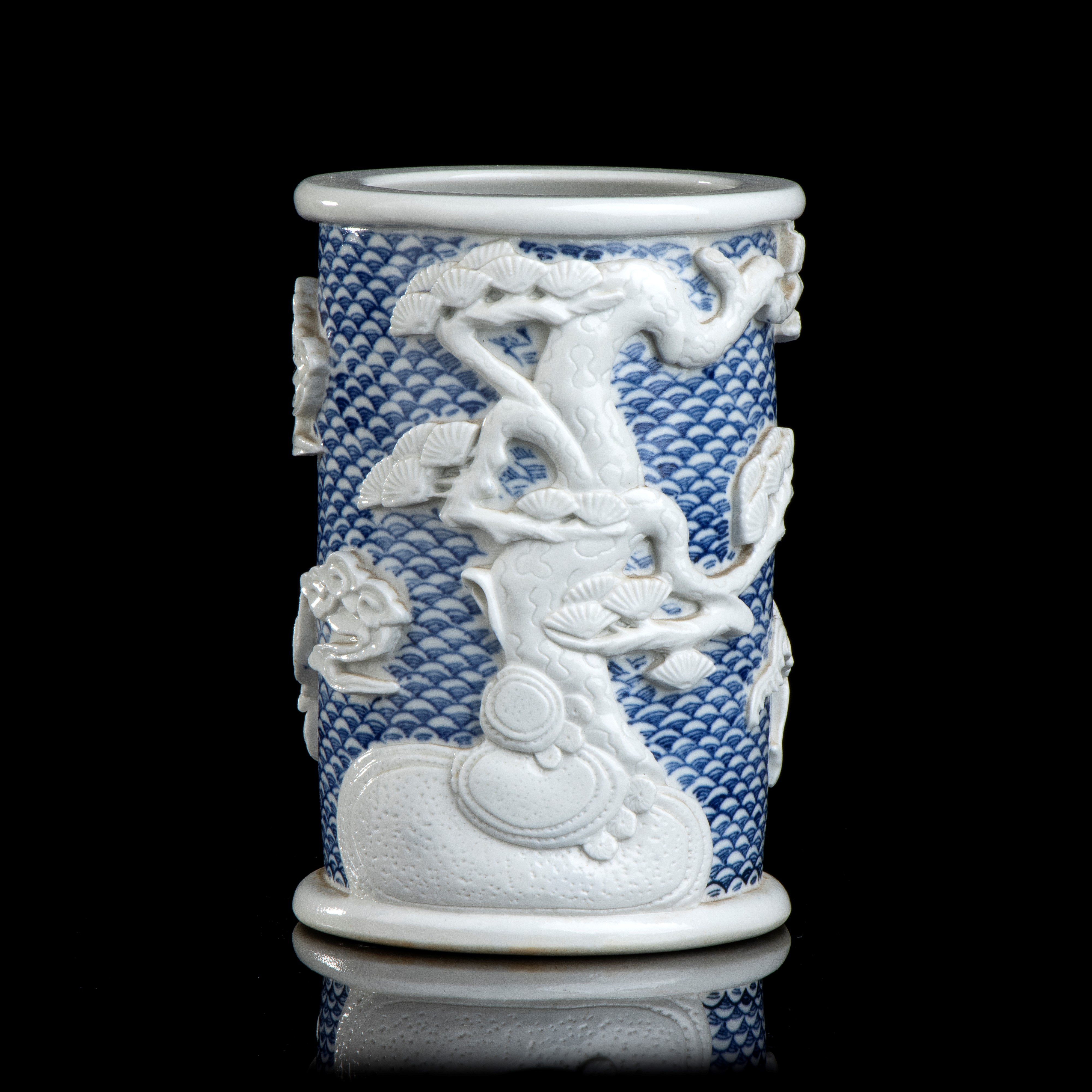 Portapennelli in Porcellana 'bianco e Blu'