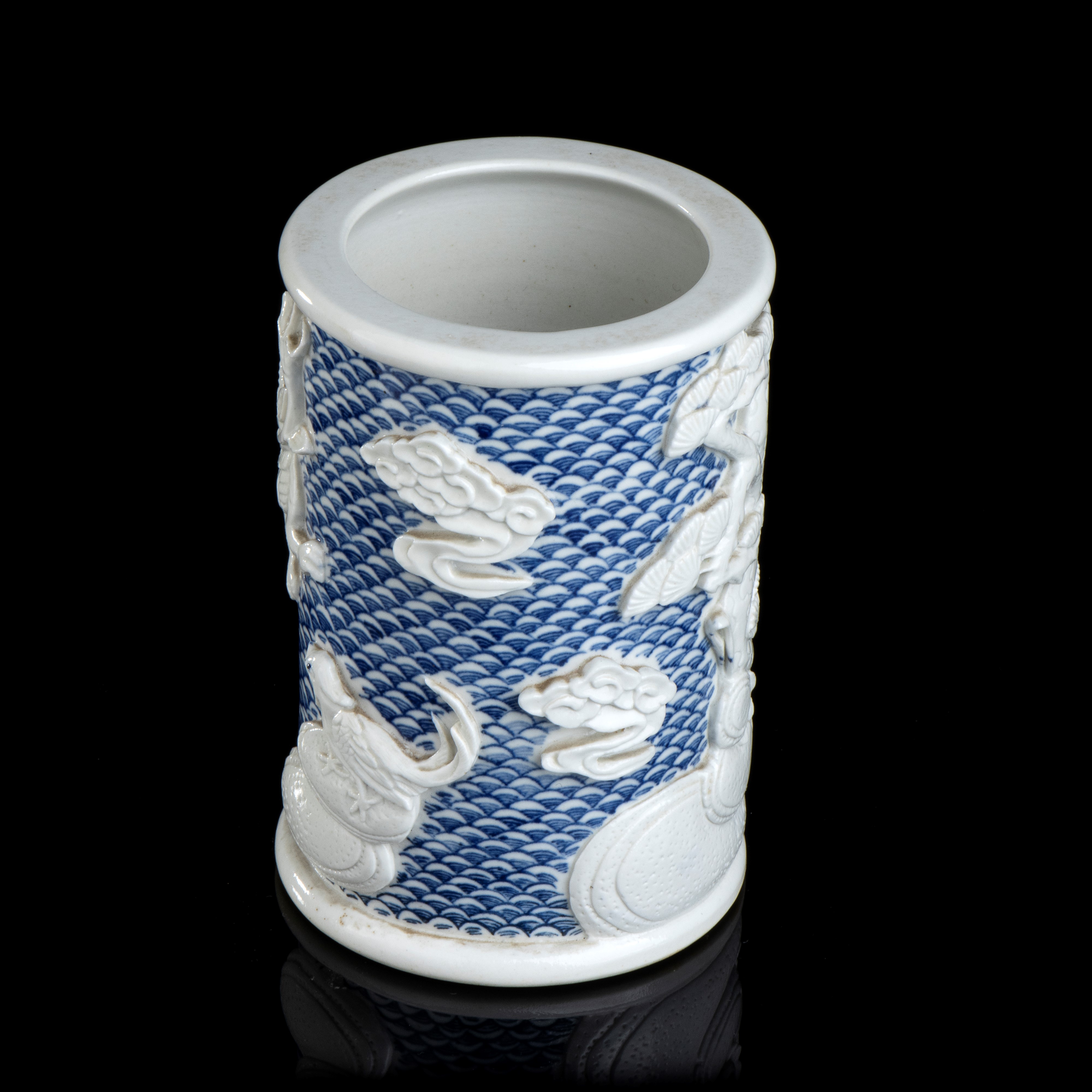 Portapennelli in Porcellana 'bianco e Blu'