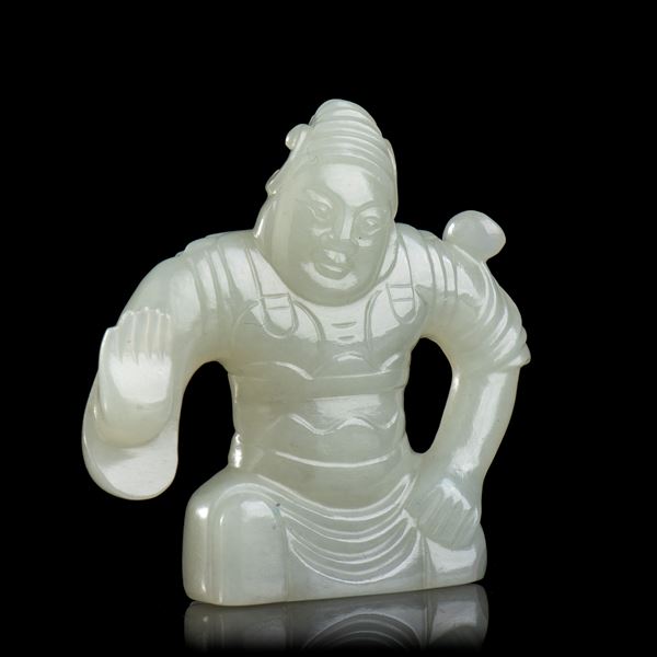 A JADE ANTHROPOMORPHIC FIGURE 