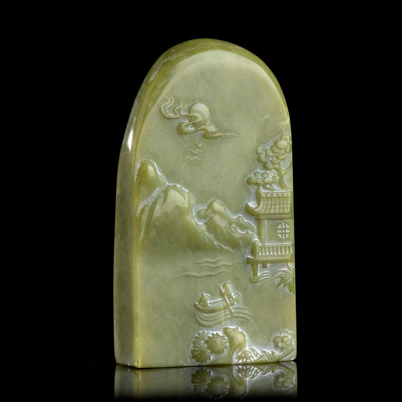 RILIEVO IN GIADA VERDE