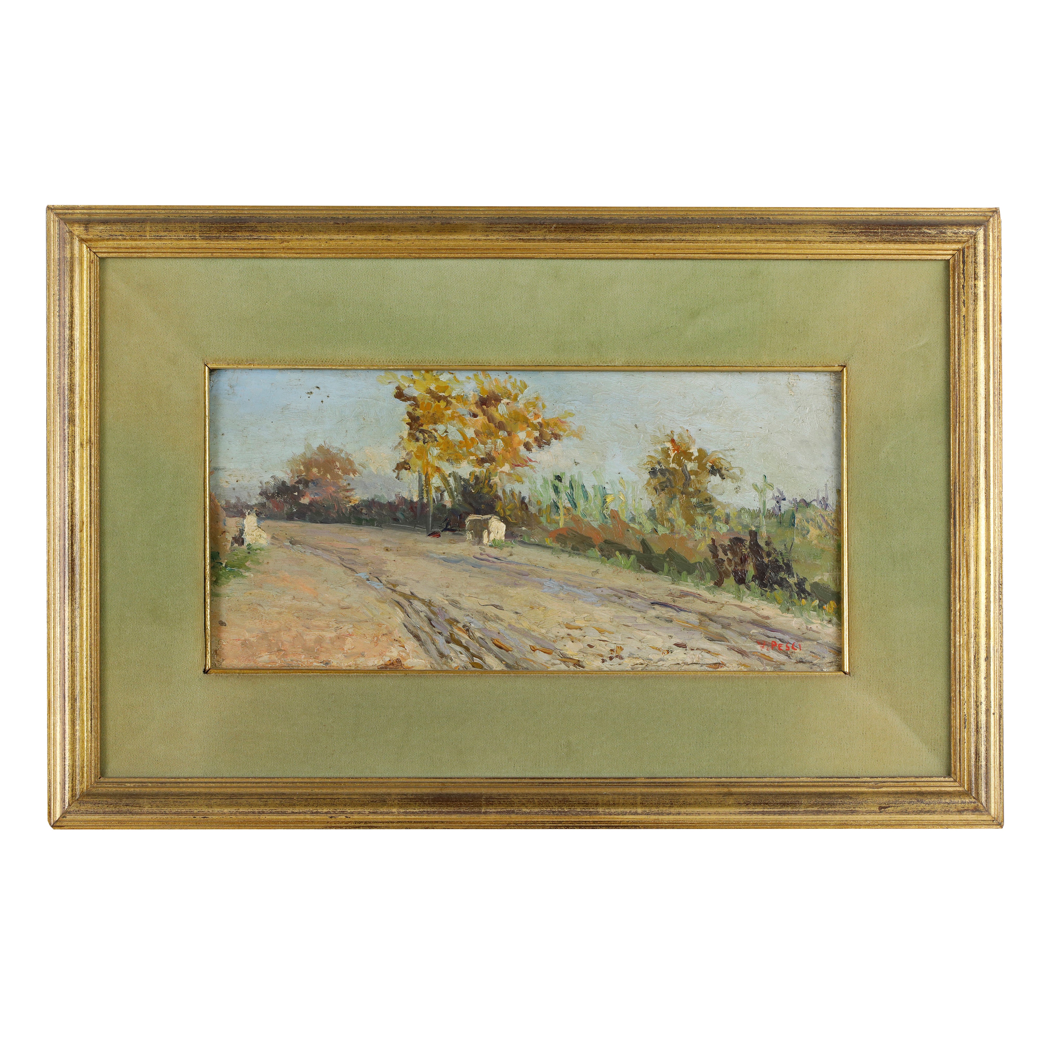 Lotto di tre dipinti a soggetti e misure differenti