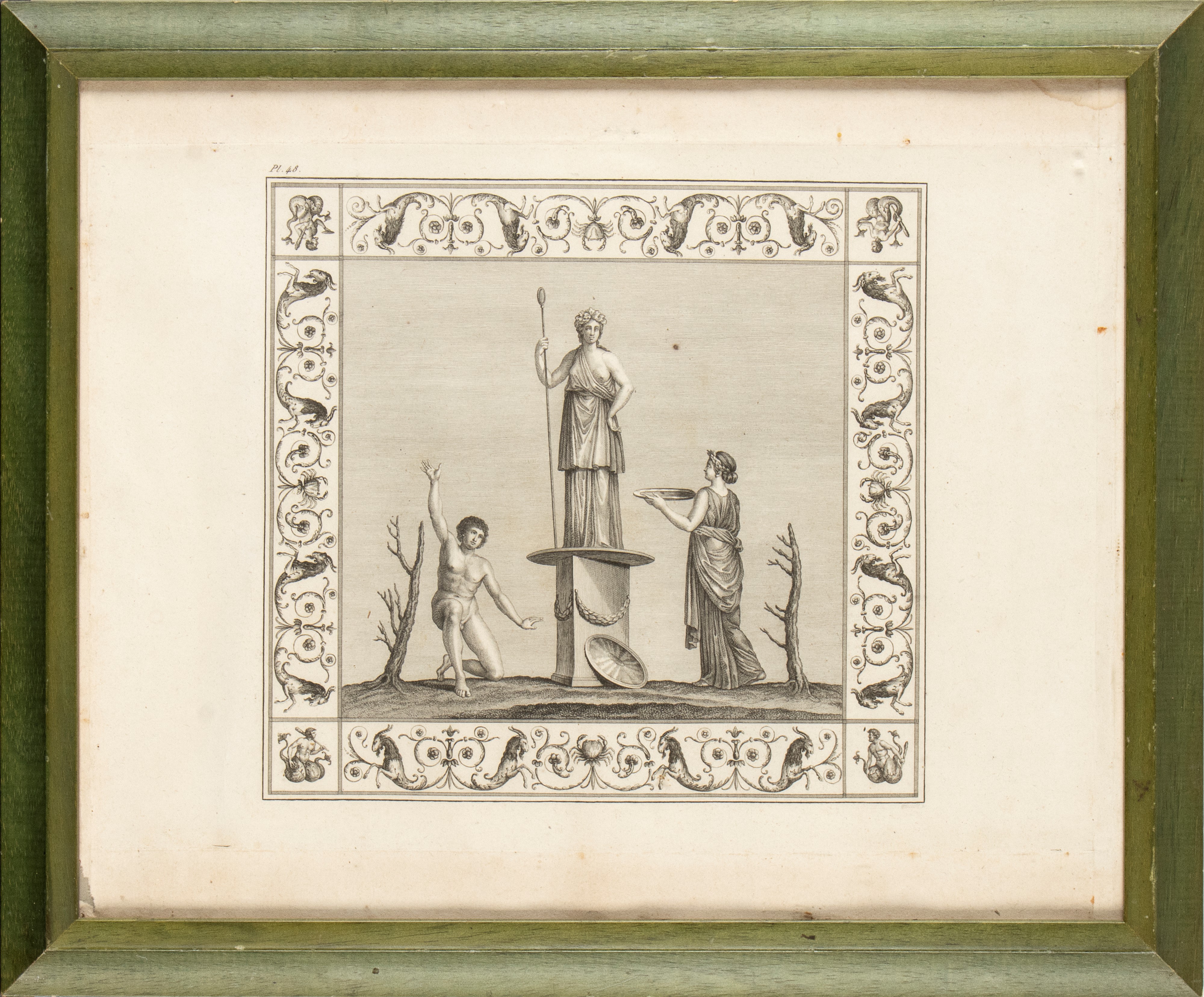 Lotto di 4 incisioni raffiguranti monumenti di Roma