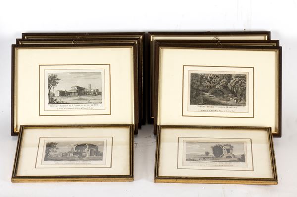 Lot of 8 engravings with Roman views  (1830 ca.)  - Auction Old Master and Modern Prints, Matrices, Maps, Photography - Bertolami Fine Art - Casa d'Aste