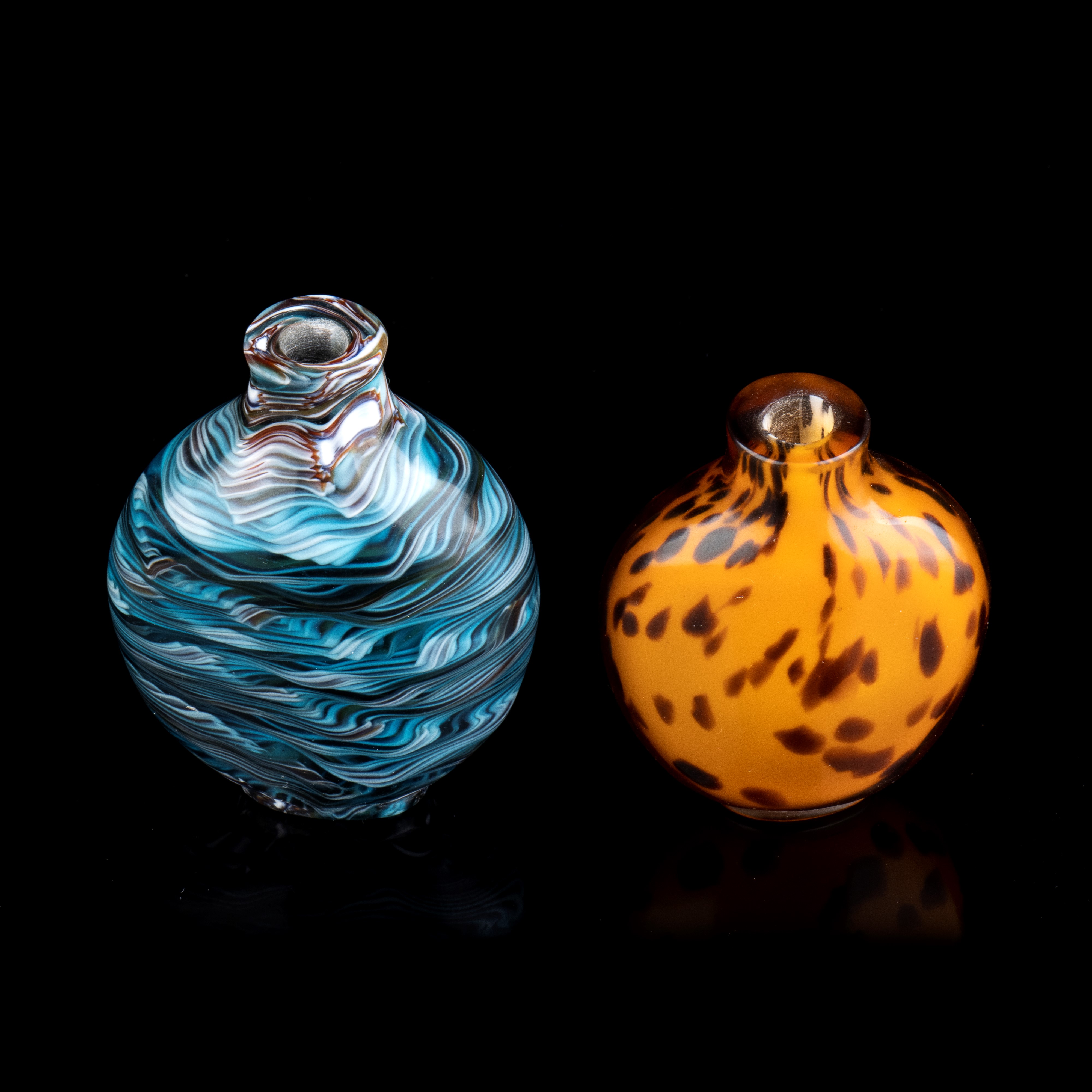 Due Snuff Bottles in Vetro