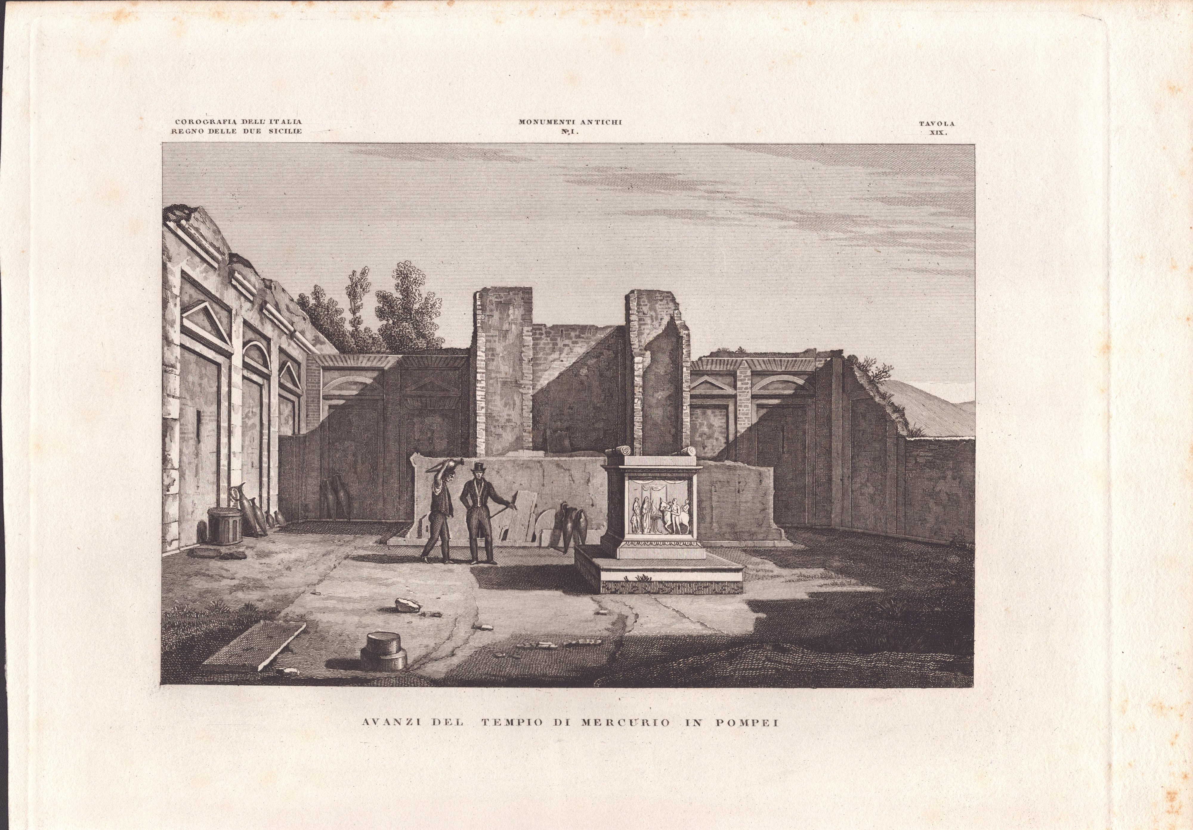 Pompei. Lotto di 8 Incisioni