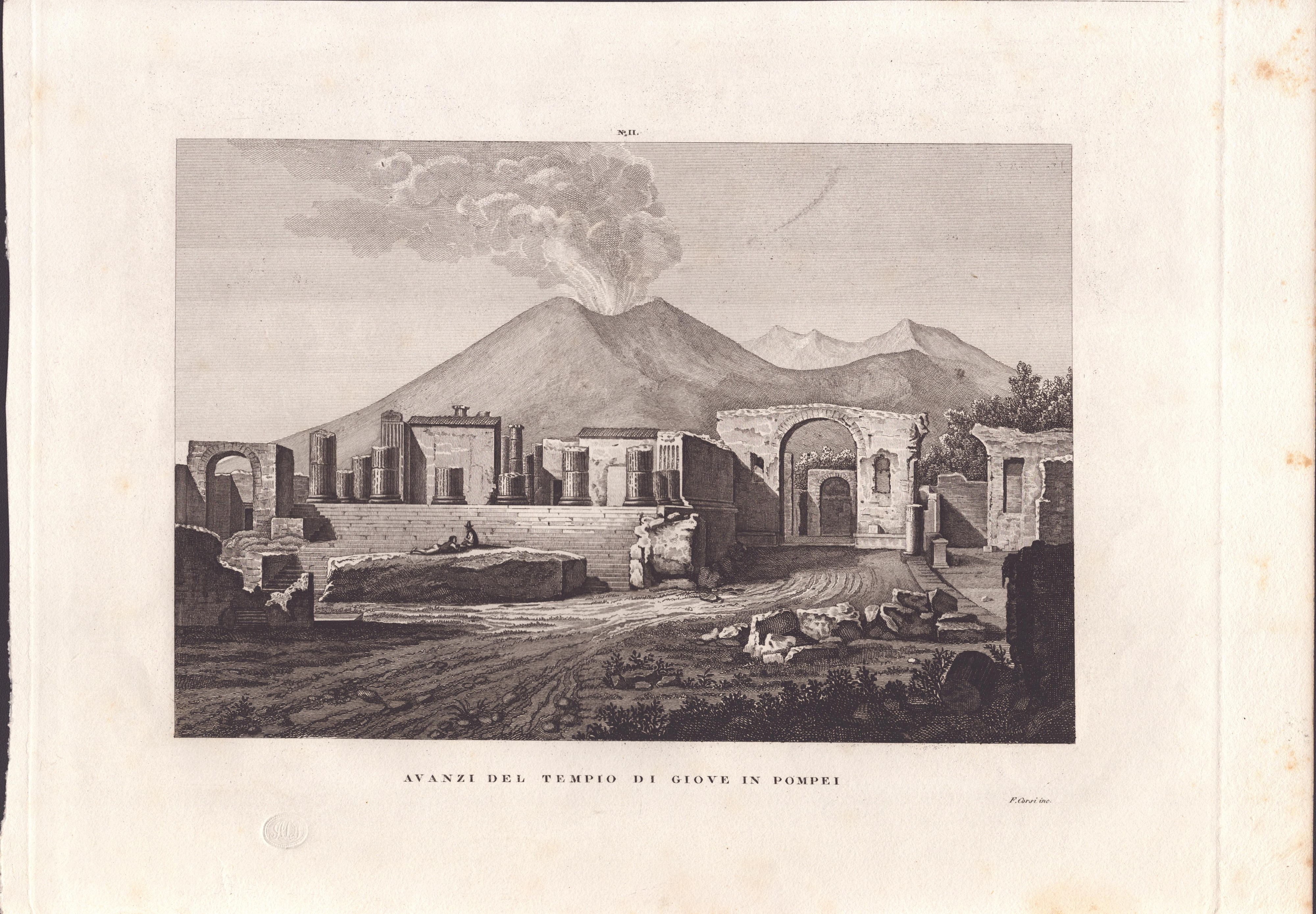 Pompei. Lotto di 8 Incisioni