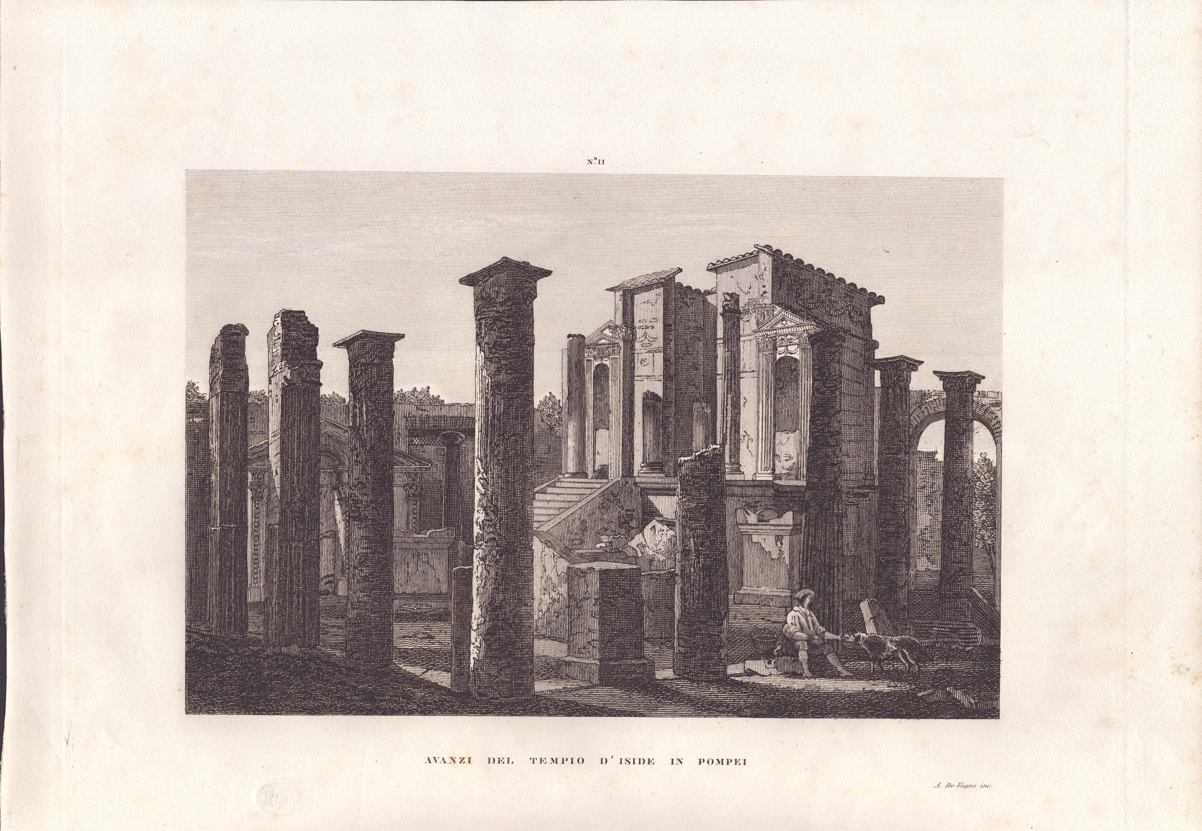 Pompei. Lotto di 8 Incisioni