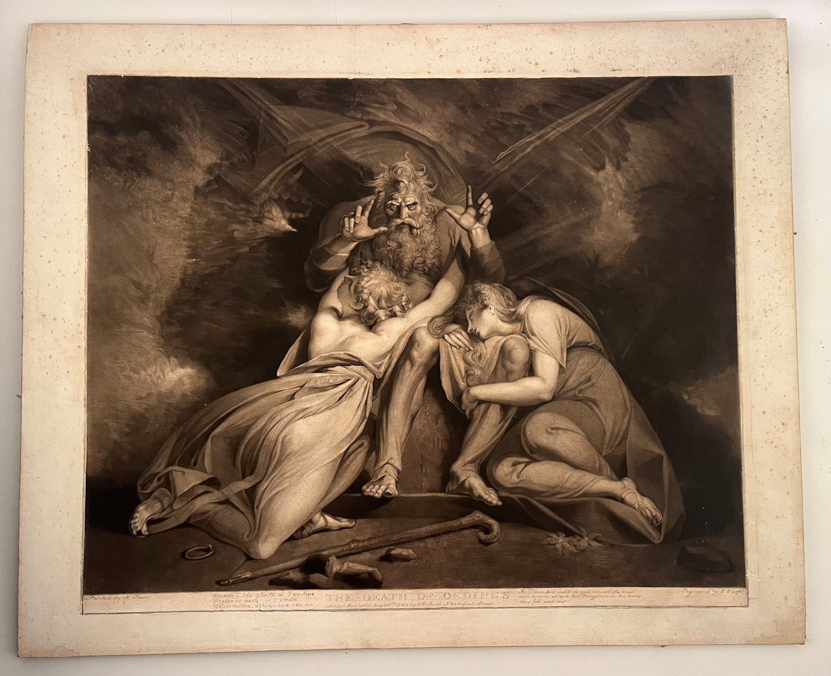 William Ward - La Morte di Edipo, da Füssli