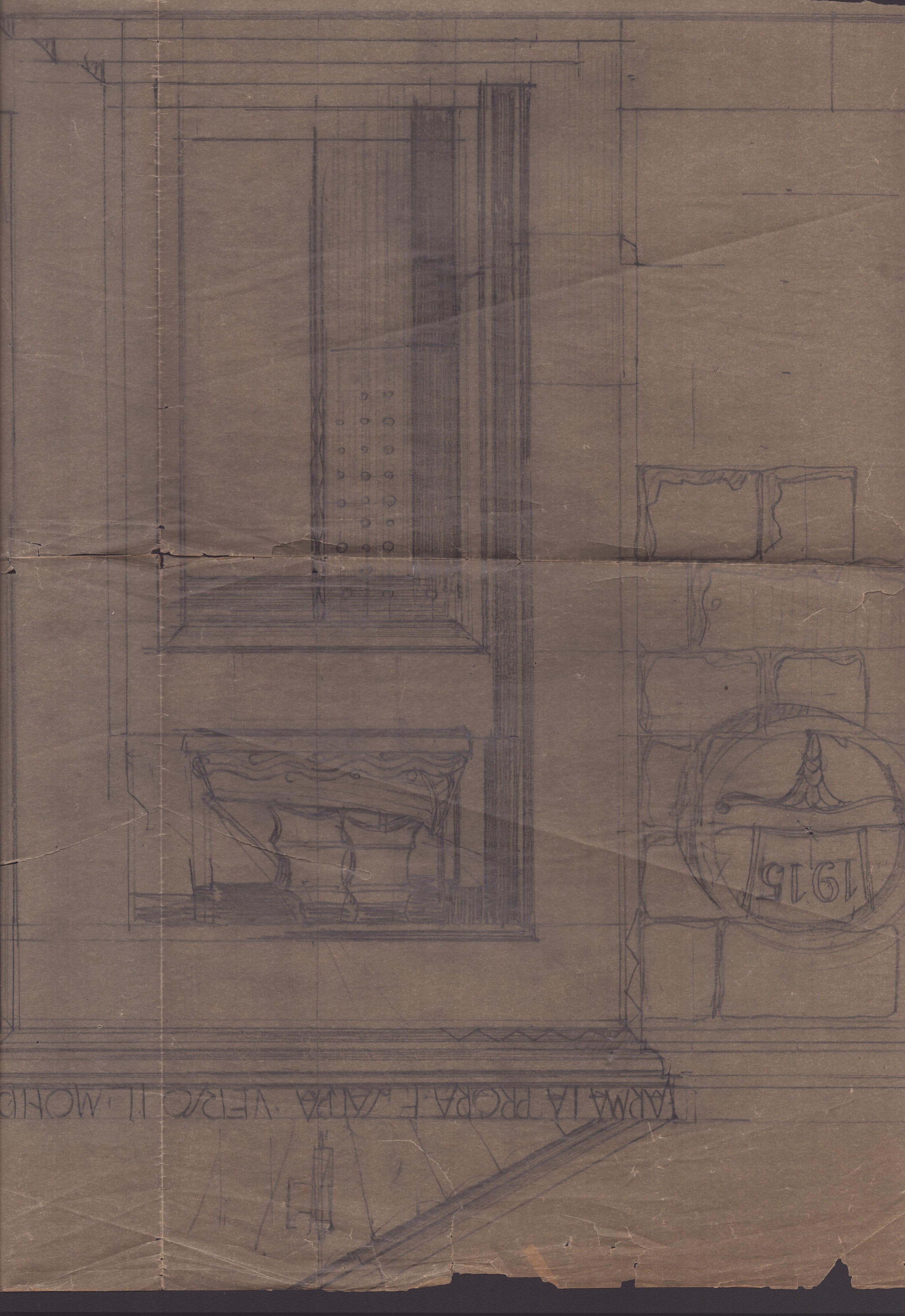 Marcello Piacentini (roma, 1881 - 1960) - Fondo di 17 Studi Architettonici