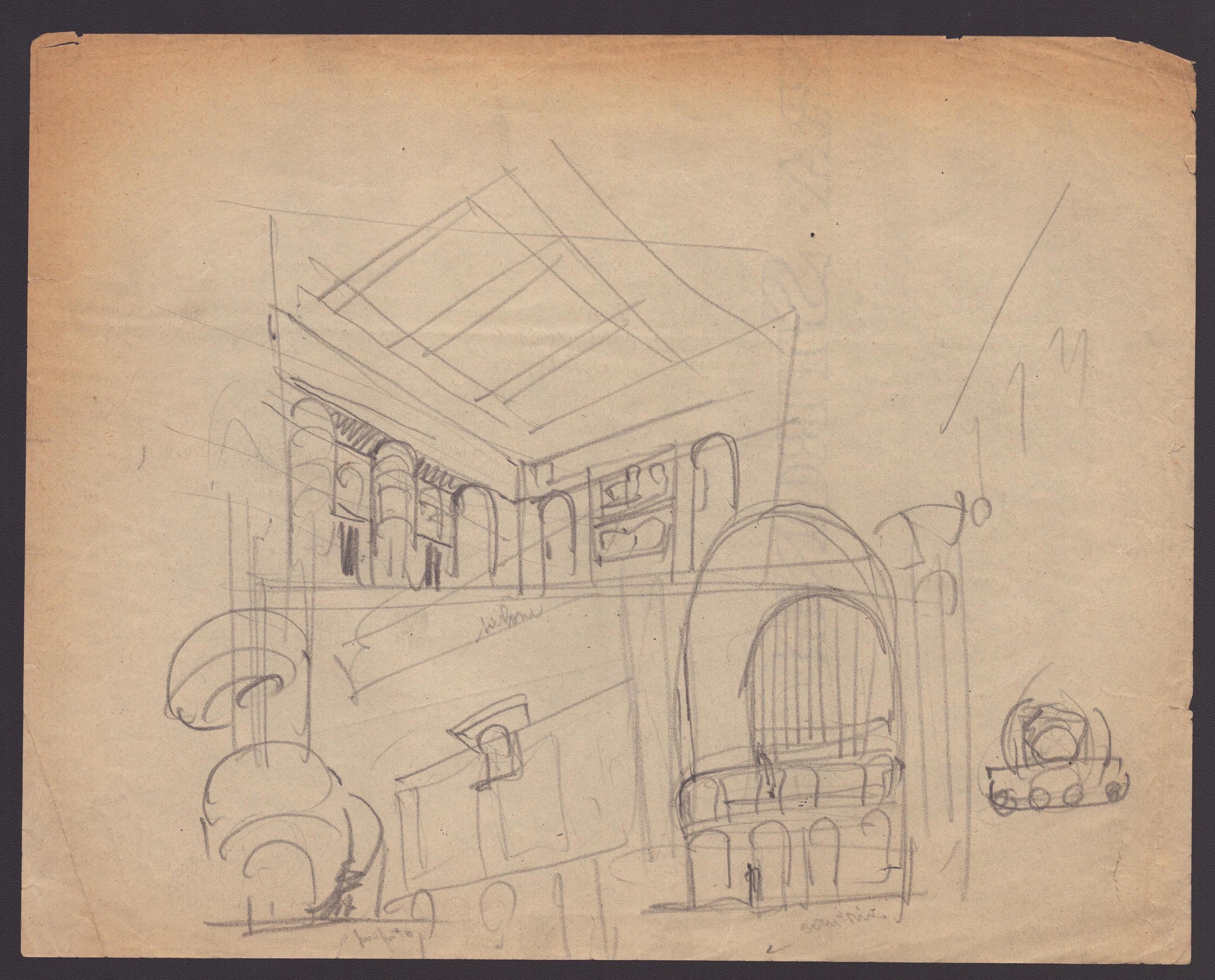 Marcello Piacentini (roma, 1881 - 1960) - Fondo di 17 Studi Architettonici
