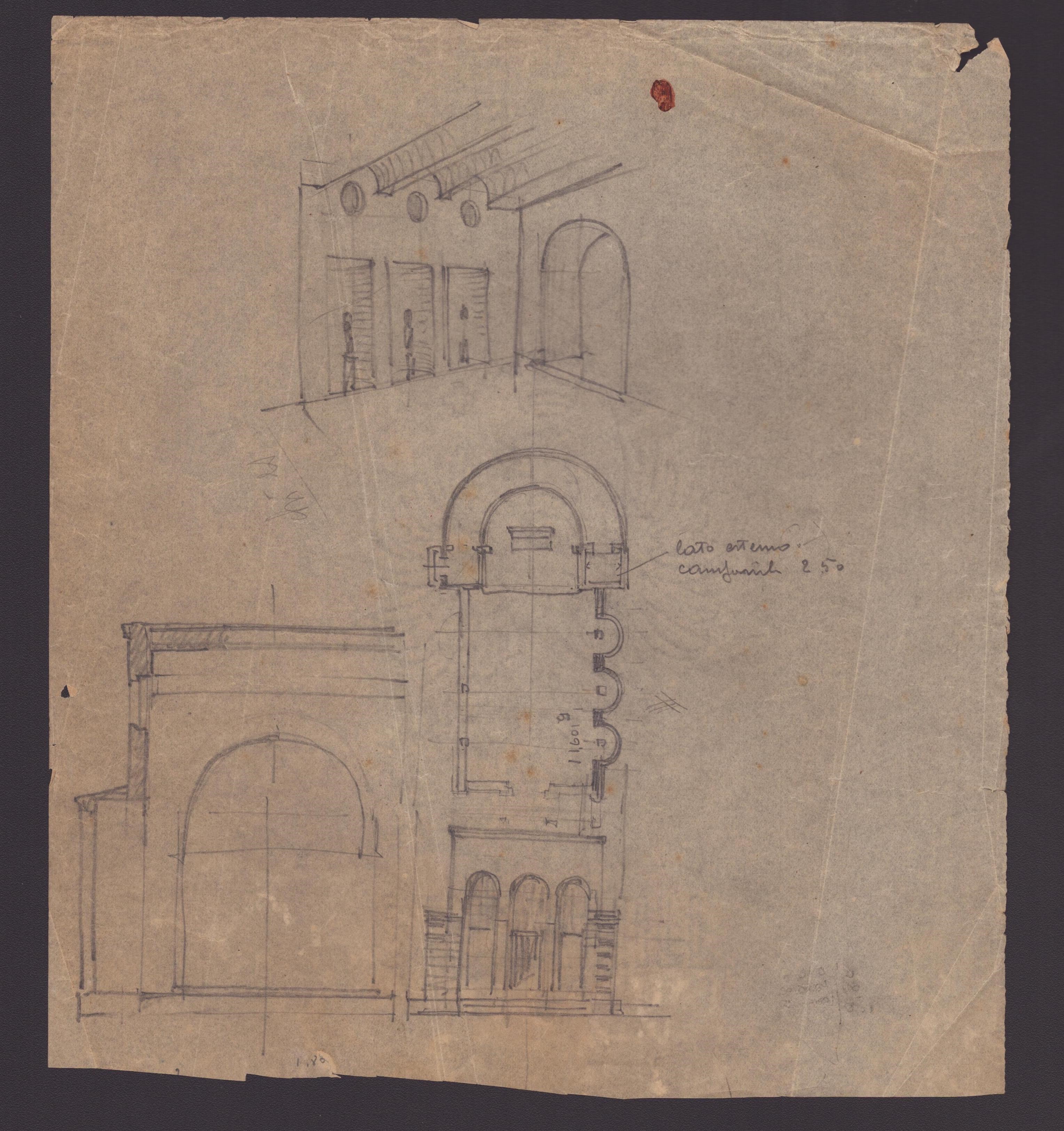 Marcello Piacentini (roma, 1881 - 1960) - Fondo di 17 Studi Architettonici