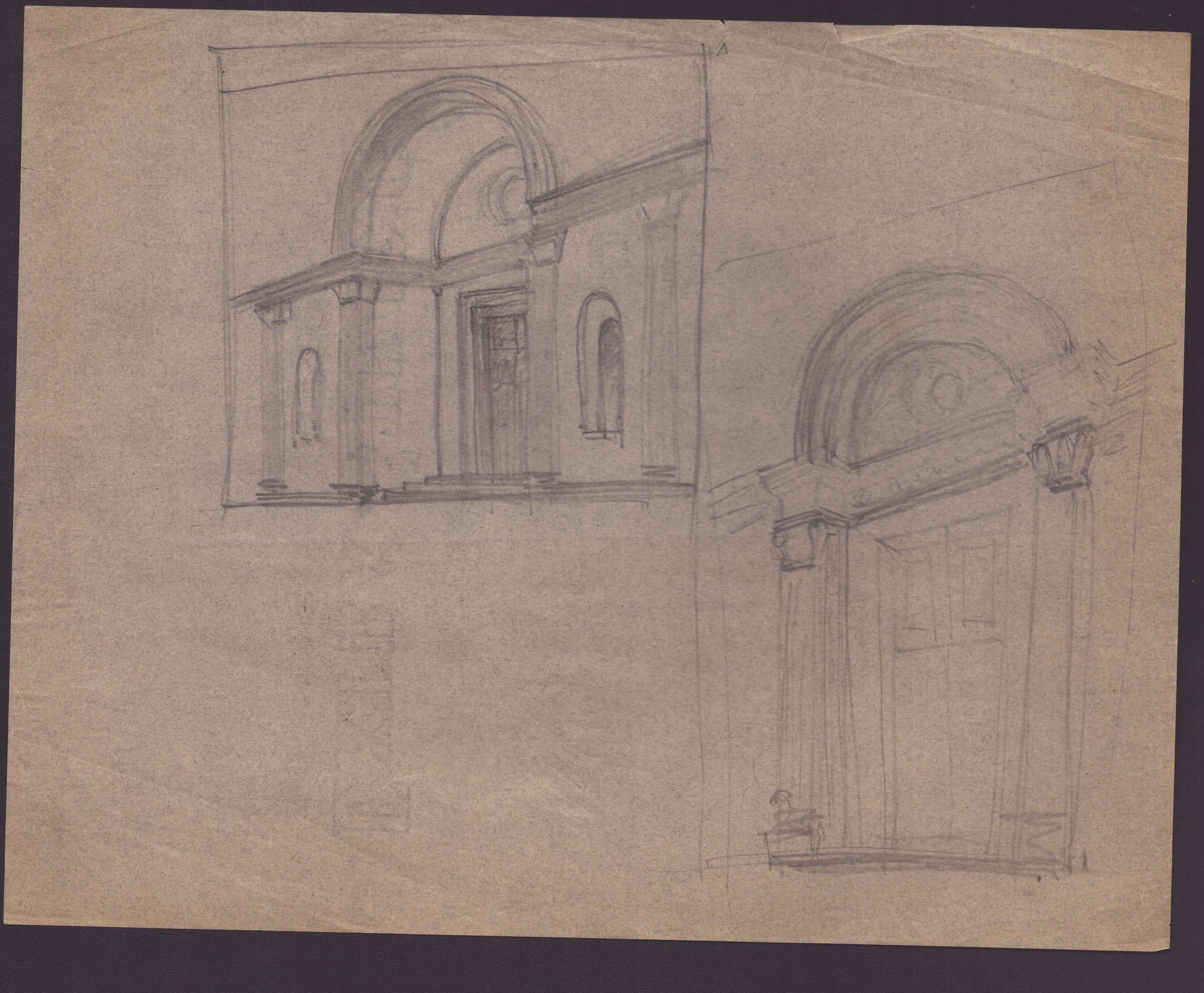 Marcello Piacentini (roma, 1881 - 1960) - Fondo di 17 Studi Architettonici