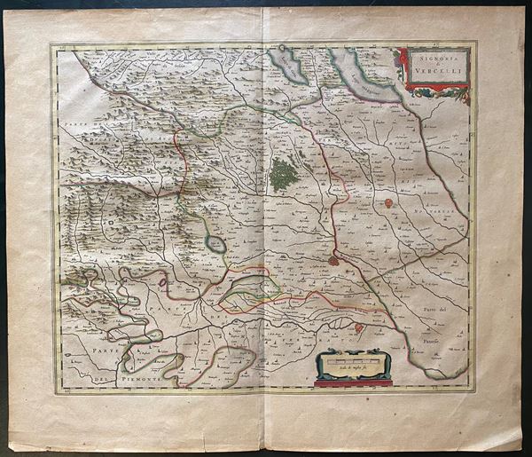 Giovanni Antonio Magini : Signoria di Vercelli  - Auction Old Master and Modern Prints, Matrices, Maps, Photography - Bertolami Fine Art - Casa d'Aste