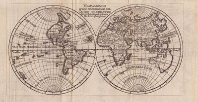 Mappamondo Overo Descrizione del Globo Terrestre del Sig. Robert Geografo Ordinario del Re Cristi...