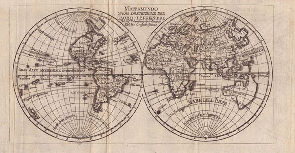 Mappamondo overo descrizione del Globo Terrestre del Sig. Robert Geografo ordinario Del Re Cristianissimo