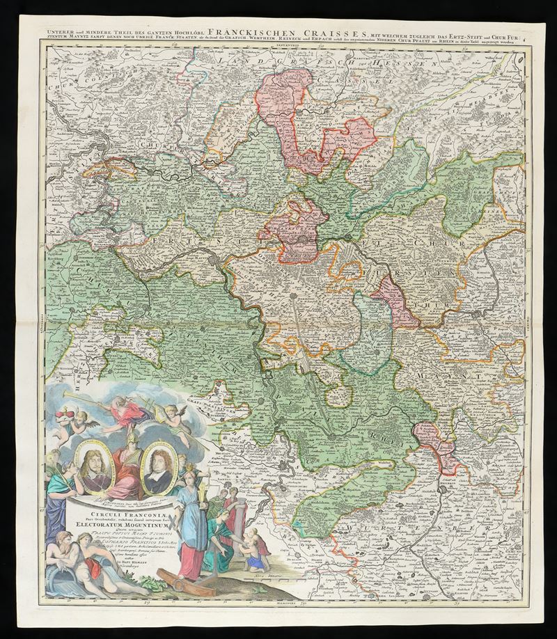 Johann Baptist Homann - Circuli Franconiae Pars Occidentalis, Exhibes Simul Integrum Fere Elector...