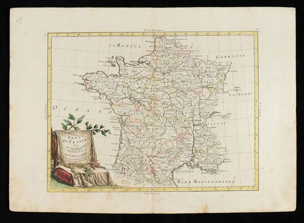 Antonio Zatta - Kingdom of France divided into its governments