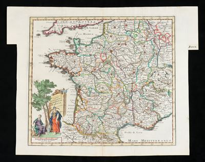 Carta Geografica del Regno di Francia