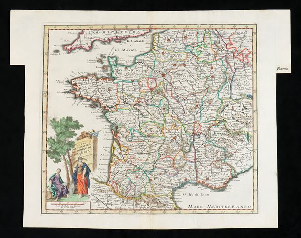 Giovambattista Albrizzi - Carta Geografica del Regno di Francia