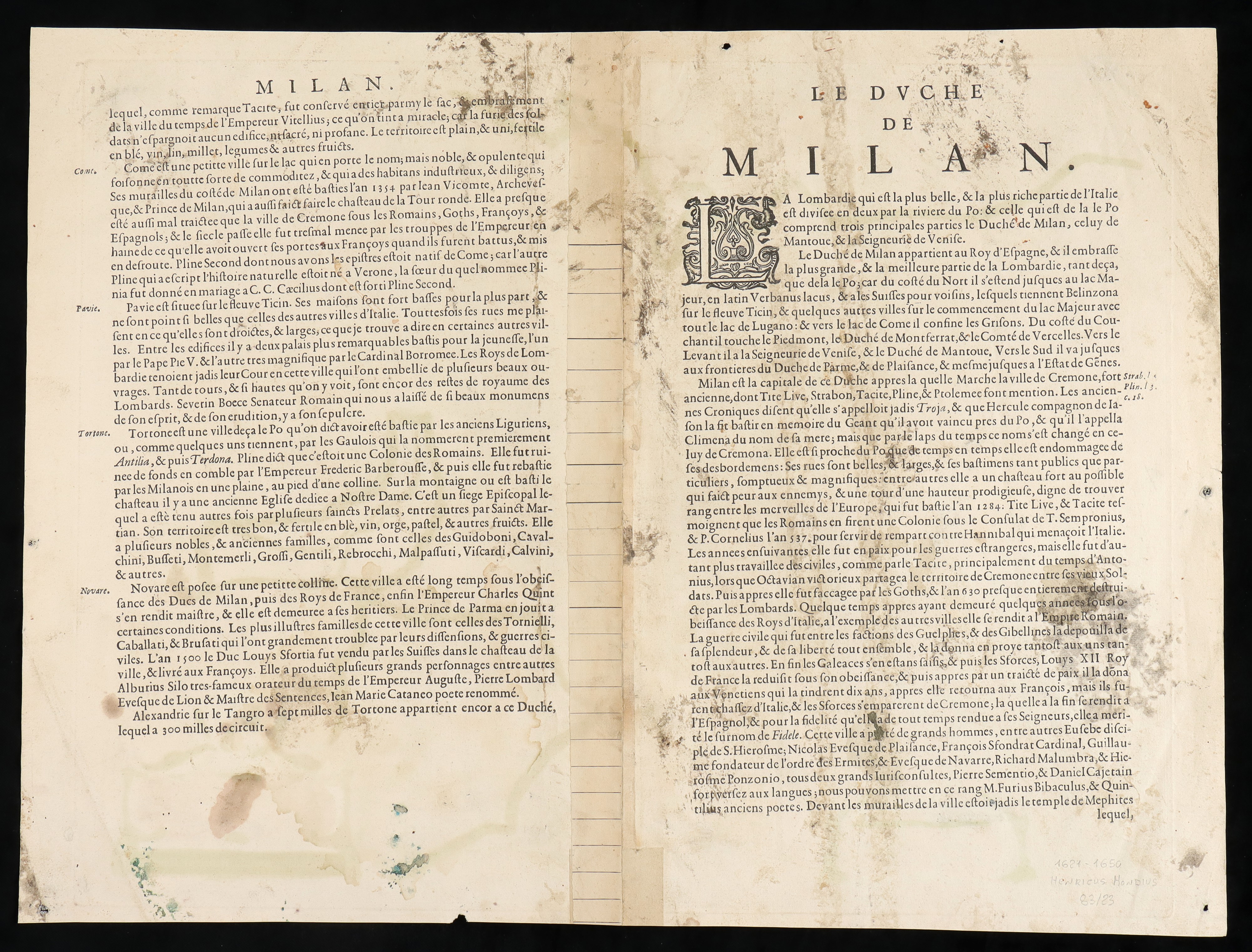 Henricus Hondius - Mediolanum Ducatus
