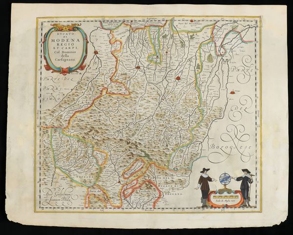 Willem Janszoon Blaeu - Duchy of Modena Regio et Carpi With the dominion of Carsagnana