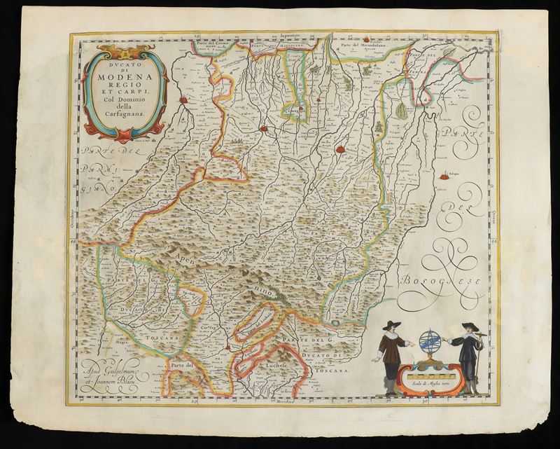 Willem Janszoon Blaeu - Ducato di Modena Regio Et Carpi Col Dominio della Carsagnana