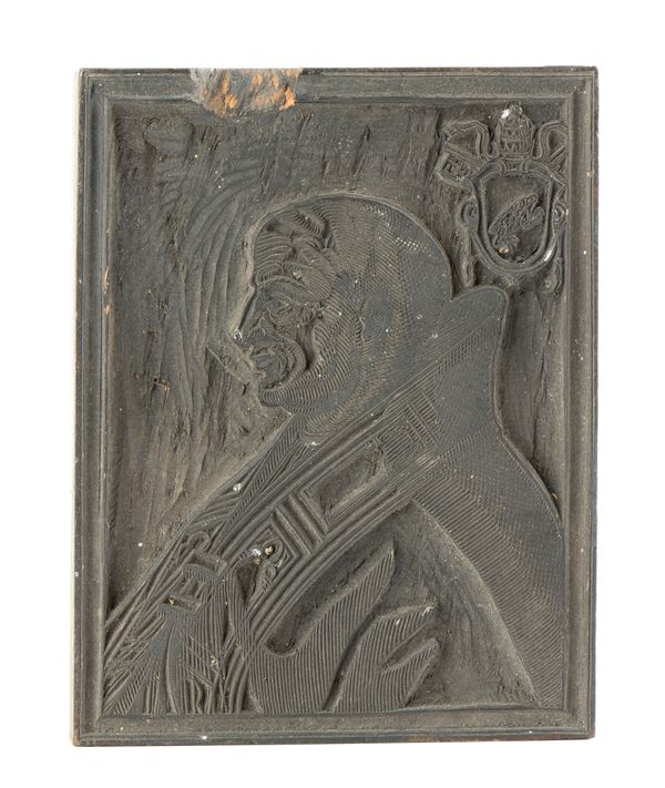 Matrice in legno – Lucio II (Gherardo Caccianemici dall'Orso, 1100-1145)