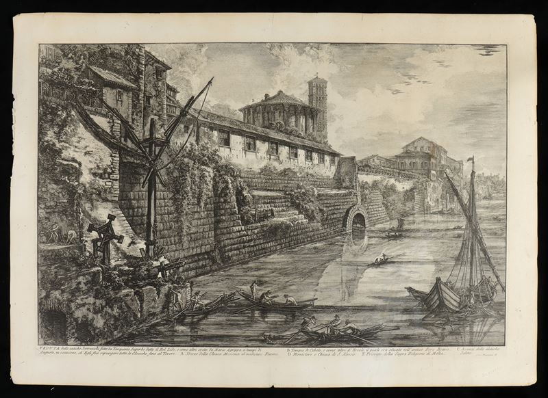 Giovanni Battista Piranesi - Veduta delle Antiche Sostruzioni Fatte da Tarquinio Superbo Dette il...