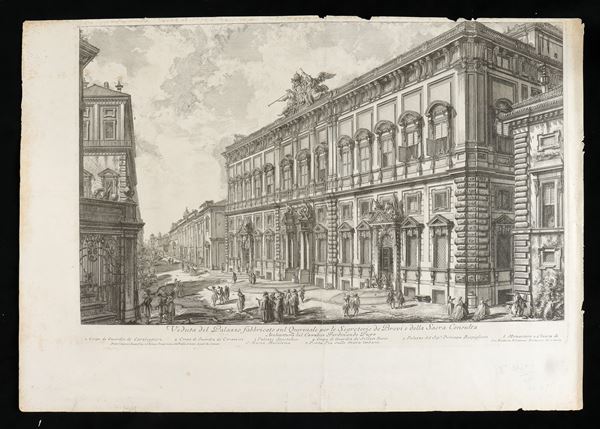 Giovanni Battista Piranesi - Veduta del Palazzo fabbricato sul Quirinale per le Segreterie de Brevi e della Sacra Consulta