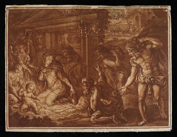 Perino del Vaga,Elisha Kirkall - Nativity