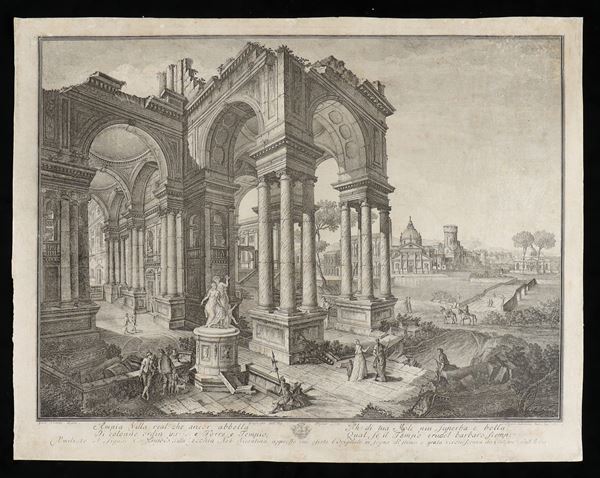 Cristoforo dall'Acqua - Capriccio with ancient ruins