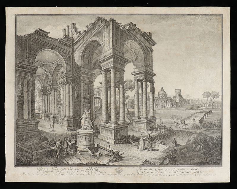 Cristoforo Dall'acqua - Capriccio con Rovine Antiche