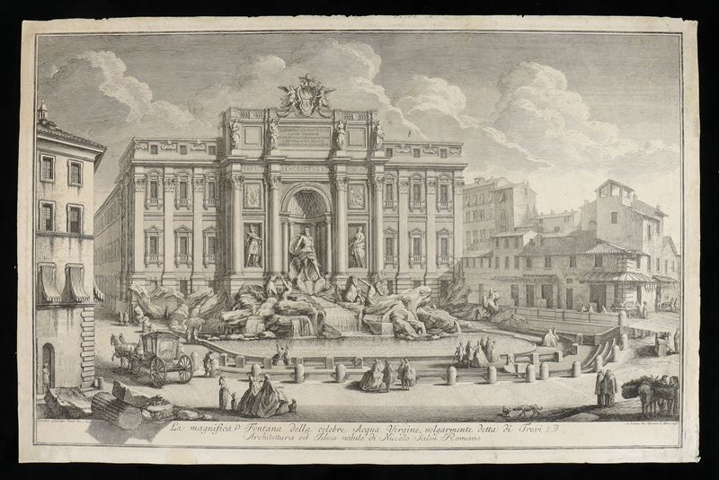 Giuseppe Vasi - Veduta in Prospettiva della Gran Fontana Dell'acqua Vergine Detta di Trevi