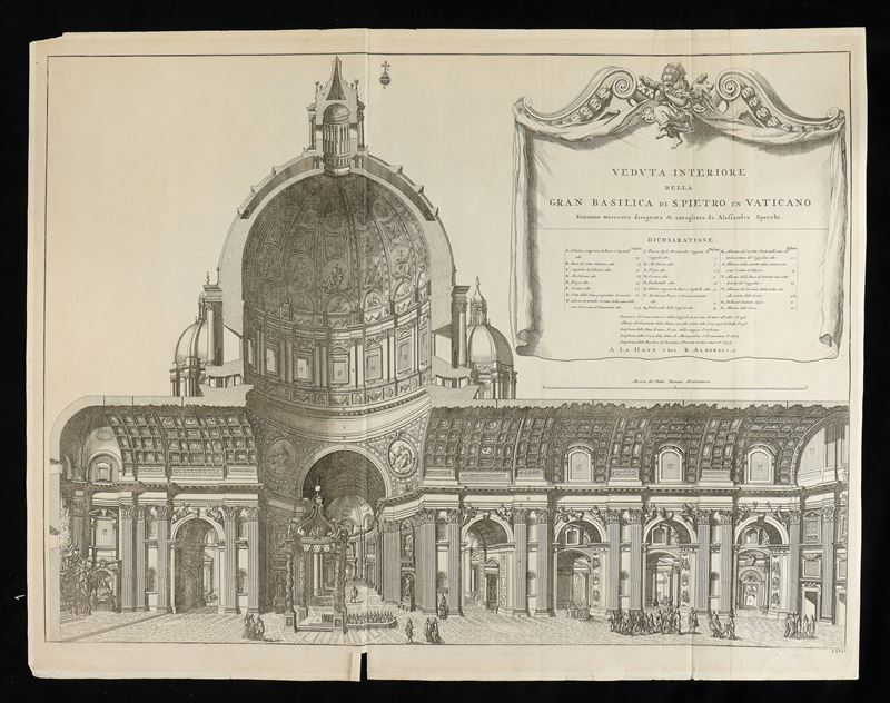 Alessandro Specchi - Veduta Interiore della Gran Basilica di S.pietro in Vaticano