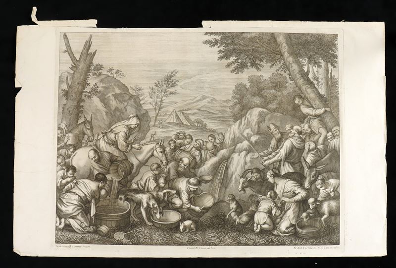 Giovanni Antonio Lorenzini - Mosè Colpisce la Roccia