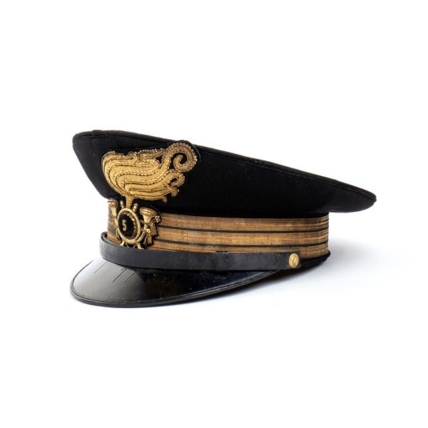 A MOD 34 FULL DRESS BERSAGLIERI PEACK CAP