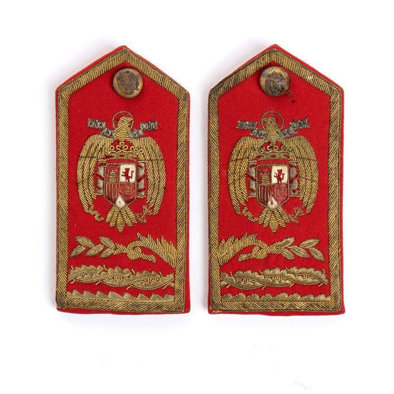 Coppia Controspalline da Ufficiale della Guardia del Corpo di Francisco Franco