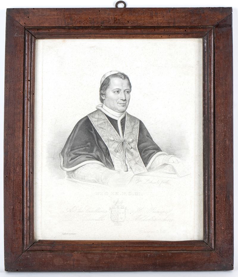 Ritratto di Pio IX Stampa in Cornice