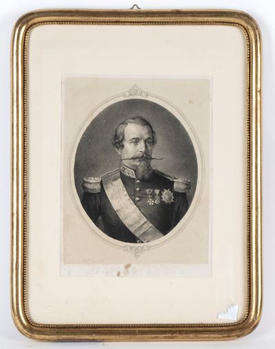 Ritratto Napoleone III Stampa in Cornice