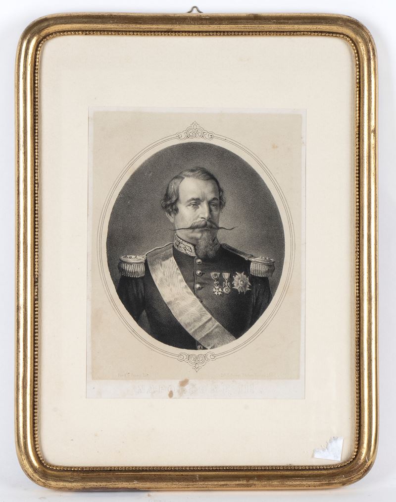 Ritratto Napoleone III Stampa in Cornice