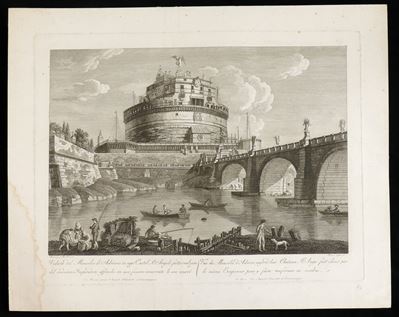 Veduta del Mausoleo di Adriano in Oggi Castel S. Angelo