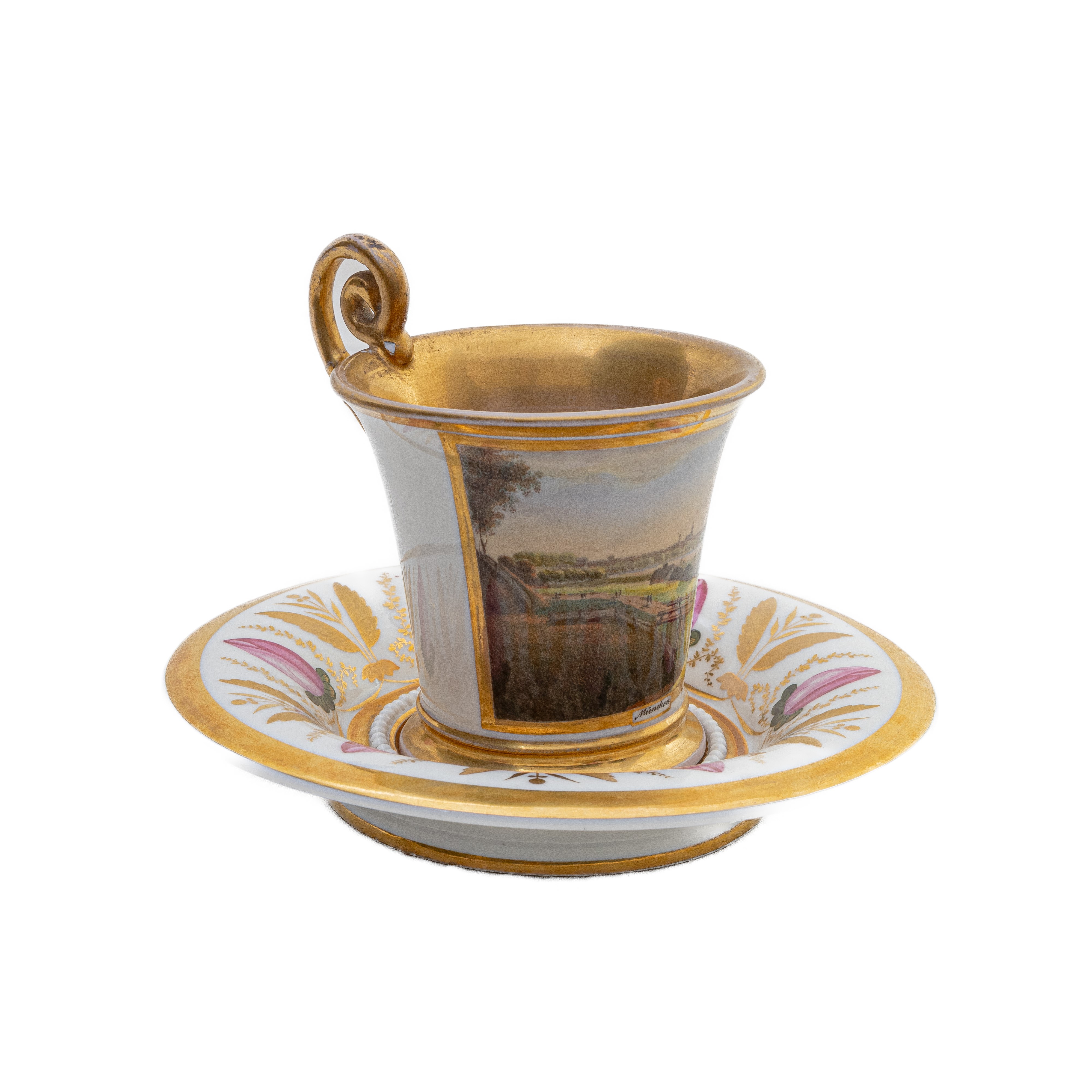 Tazza in Porcellana Policroma a Tromba,