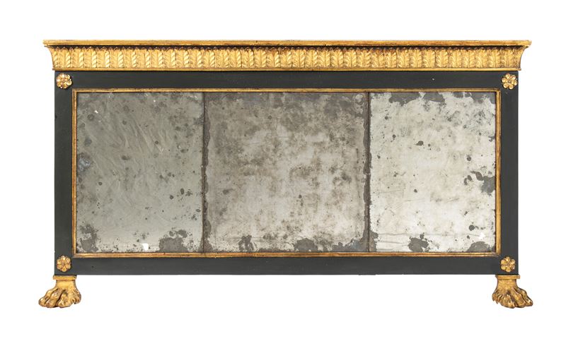 Caminiera Italiana Impero in Legno di Noce