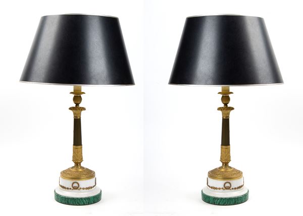 Pair of French lamps
